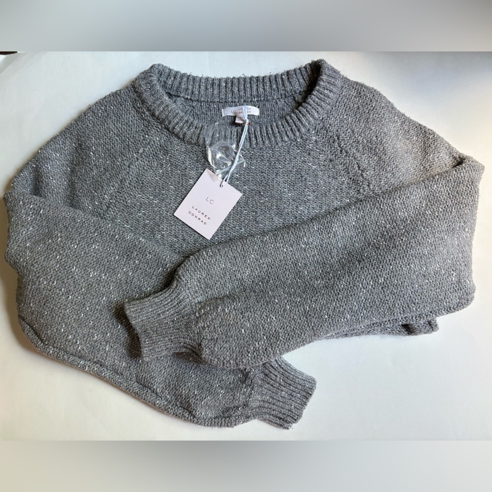 LC Lauren Conrad Heather Gray Women's Sweater - Picture 14 of 14